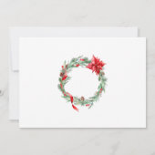 Watercolor Ornament Weihnachtsfeier Invita Einladung (Rückseite)