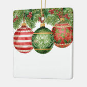 Watercolor Ornaments Pine Boughs Christmas Keramikornament (Links)