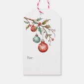 Watercolor Ornaments Weihnachten Geschenkanhänger (Rückseite)