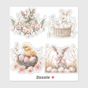 Watercolor Oster Brunch Mix Aufkleber