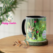 Watercolor Oster Bunny Chicken Custom Tasse