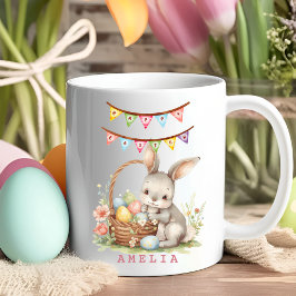 Watercolor-Osterhase-Tasse mit individuellem Namen Kaffeetasse