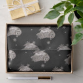 Watercolor Owl Bird Winterschneeflocken Seidenpapier (Geschenk)