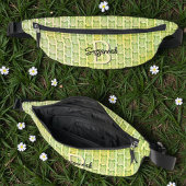 Watercolor Owl Pattern with Initial Monogram Bauchtasche