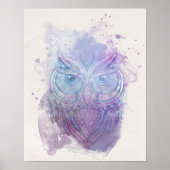 Watercolor Owl Poster (Vorne)