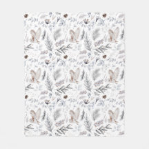 Watercolor Owl Weihnachten Wintermuster