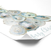Watercolor Oyster Christmas Tree Fotodruck (Ecke)