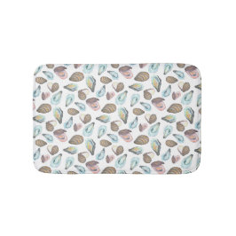 Watercolor Oyster Coastal Seaside Beach Theme Badematte
