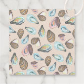 Watercolor Oyster Coastal Wedding Thank You Geschenkanhänger (Rückseite)