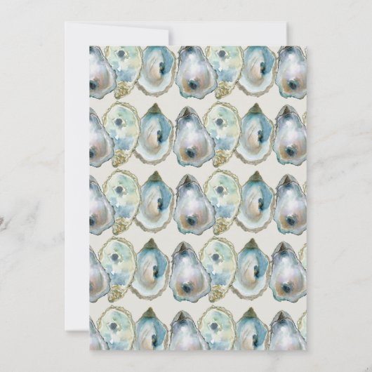 Watercolor Oyster  Einladung (Rückseite)