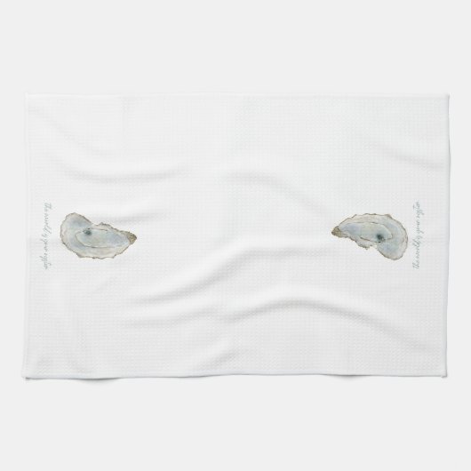 Watercolor Oyster Geschirrtuch (Horizontal)