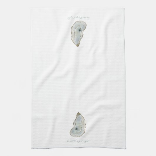 Watercolor Oyster  Geschirrtuch (Vertikal)