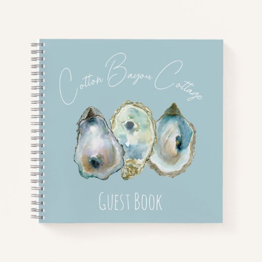 Watercolor Oyster Guest Book Notizblock (Vorderseite)