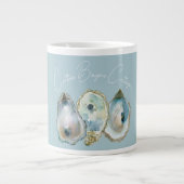 Watercolor Oyster Jumbo-Tasse (Vorderseite)