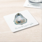Watercolor Oyster Rechteckiger Pappuntersetzer (angewinkelt)