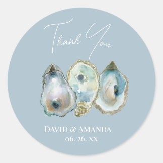 Watercolor Oyster  Runder Aufkleber