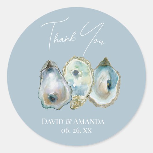 Watercolor Oyster  Runder Aufkleber (Vorderseite)