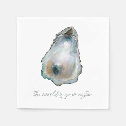 Watercolor Oyster Serviette (Vorderseite)