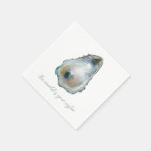 Watercolor Oyster Serviette (Ecke)