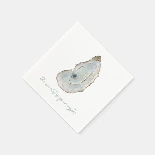 Watercolor Oyster Serviette (Ecke)