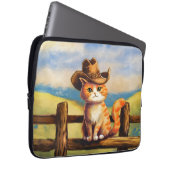 Watercolor Painted Cat Dad Laptopschutzhülle (Vorne Rechts)