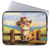 Watercolor Painted Cat Dad Laptopschutzhülle (Vorderseite)