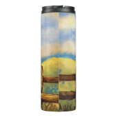 Watercolor Painted Cat Dad Thermosbecher (Rückseite)