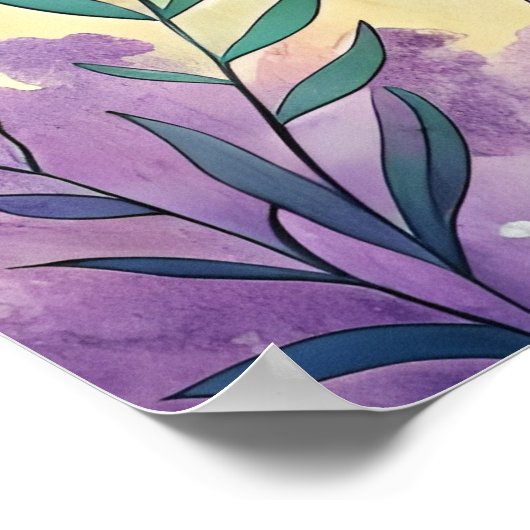 Watercolor painted dolphin poster (Ecke)