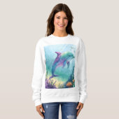Watercolor painted dolphin sweatshirt (Vorne ganz)