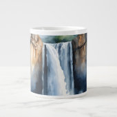 Watercolor painted waterfall Jumbo-Tasse (Vorderseite)