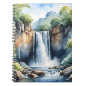 Watercolor painted waterfall notizblock (Vorderseite)