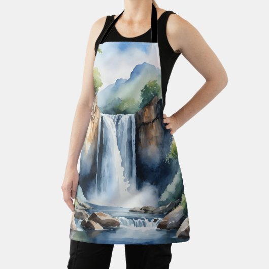 Watercolor painted waterfall schürze (InSitu)