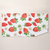 Watercolor painting Seamless pattern of strawberri Badehandtuch (Badehandtuch)