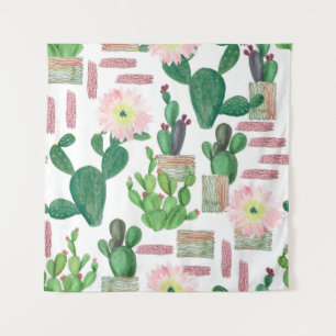 Watercolor painting seamless pattern. Watercolour Wandteppich