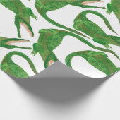 Watercolor painting seamless pattern with crocodil geschenkpapier (Ecke)