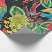 Watercolor painting seamless pattern with parrots geschenkpapier (Ecke)