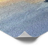 Watercolor Painting Sunset scene Poster (Ecke)