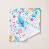 Watercolor Paisley Bloom Muster Badhandtuch Set (Waschlappen)
