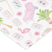 Watercolor Palm Beach Mahjong Kurzer Tischläufer (Ecke)