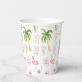Watercolor Palm Beach Mahjong Pappbecher (Rechts)
