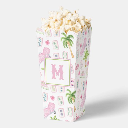 Watercolor Palm Beach Mahjong Popcorn Geschenkschachtel (Geplatzt)