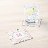 Watercolor Palm Beach Mahjong Rechteckiger Pappuntersetzer (Vor Ort)