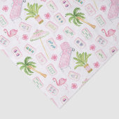 Watercolor Palm Beach Mahjong Seidenpapier (Ausschnitt)