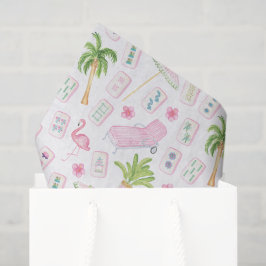 Watercolor Palm Beach Mahjong Seidenpapier