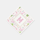 Watercolor Palm Beach Mahjong Serviette (Ecke)
