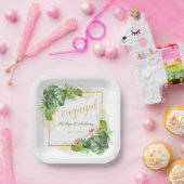 Watercolor Palm Floral Pappteller (Party)