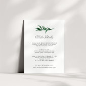 Watercolor Palm Guest Information Card Begleitkarte