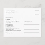 Watercolor Palm Trees Coastal Moving Ankündigungspostkarte (Rückseite)