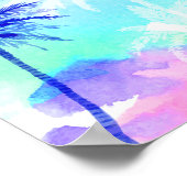 Watercolor Palme Natureposter Poster (Ecke)