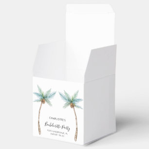 Watercolor-Palmen-Script Junggesellinnen-Abschieds Geschenkschachtel